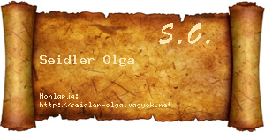 Seidler Olga névjegykártya
